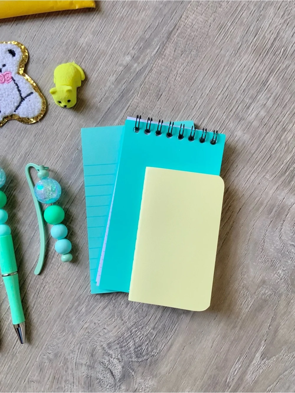NEW📚 Hand Crafted Stationery Set w/ SCL Palm Tree Patched Journal & More!